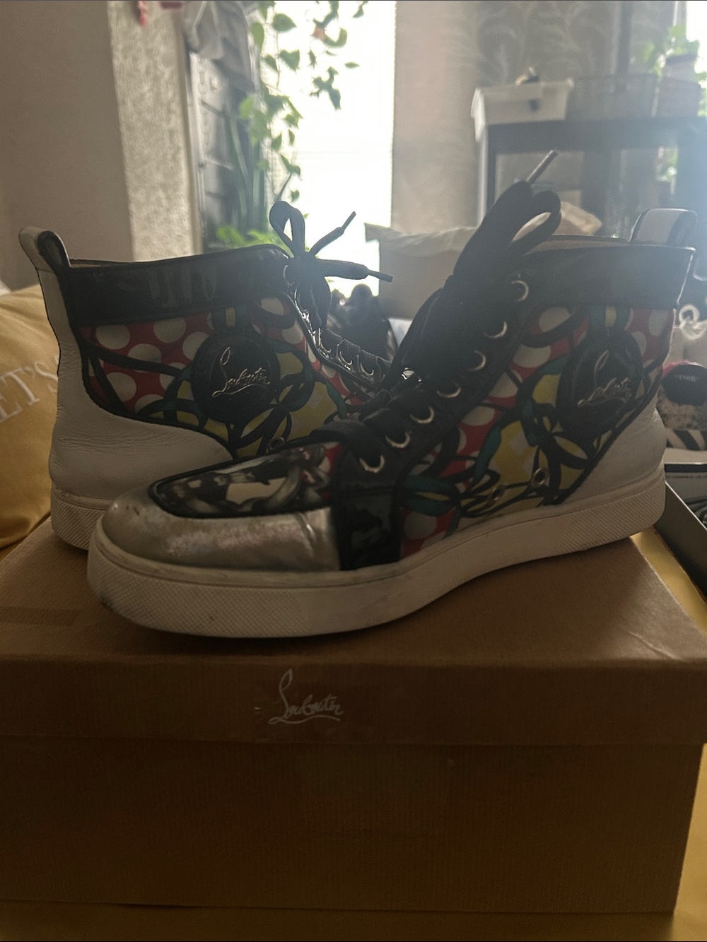 Christian Louboutin Multicolor High-Top Sneakers - Women's